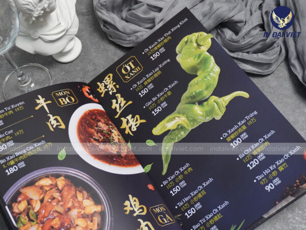 In Menu Bìa Cứng Chất Lượng Cho Nhà Hàng, Quán Cafe - Hình ảnh 3