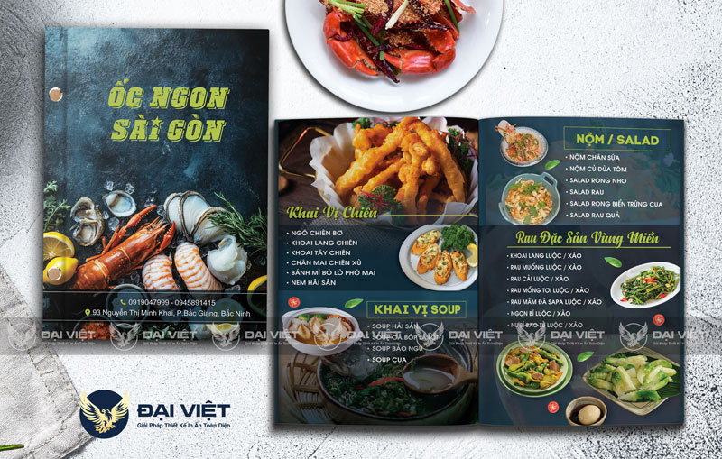 in menu nhà hàng