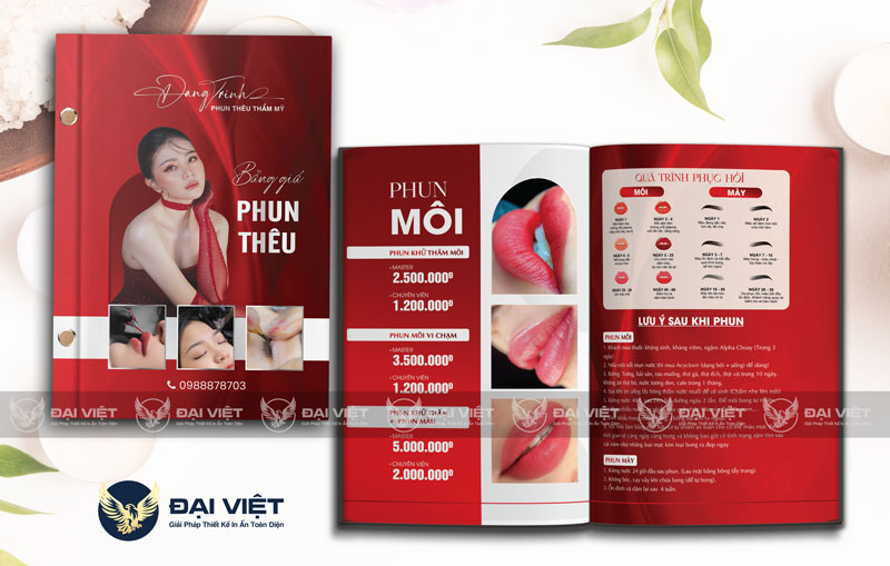 mẫu menu đẹp cho spa