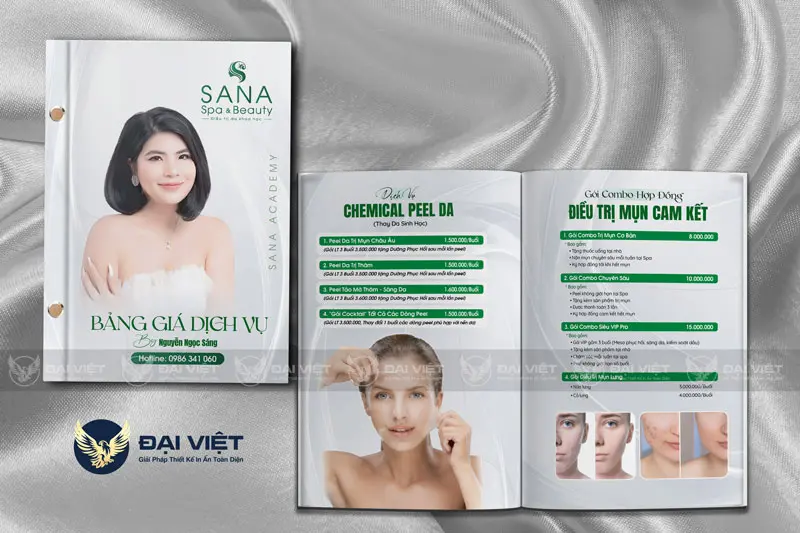 mẫu menu spa