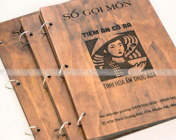 xưởng làm menu gỗ