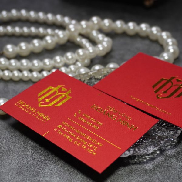 in name card ép kim