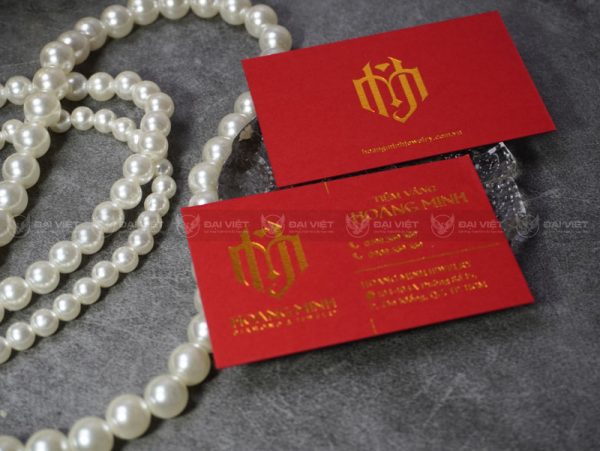 in name card ép kim