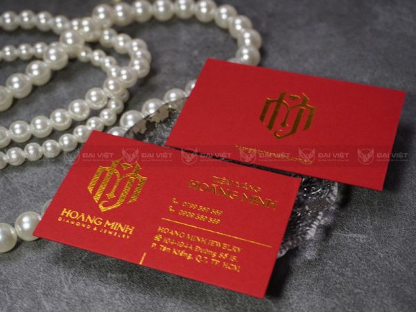 in name card ép kim