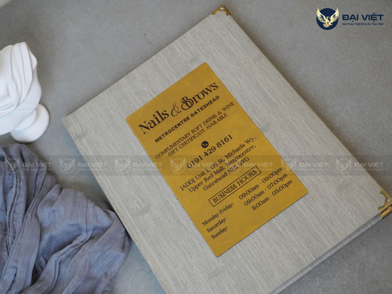 kích thước menu da