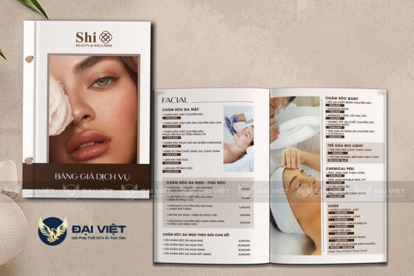 mẫu menu spa chăm sóc da