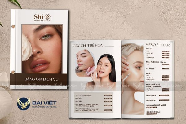 thiết kế menu spa
