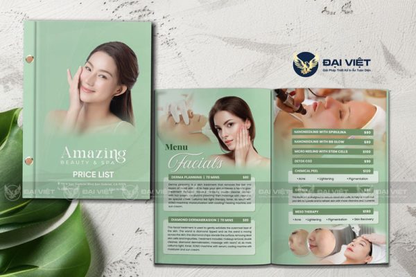 menu spa design