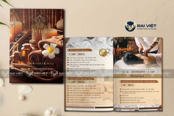 mẫu menu spa dưỡng sinh