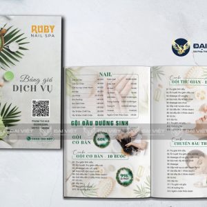 menu spa dưỡng sinh thư giãn