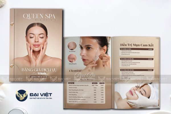 menu spa design