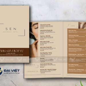 menu spa gập đôi đẹp