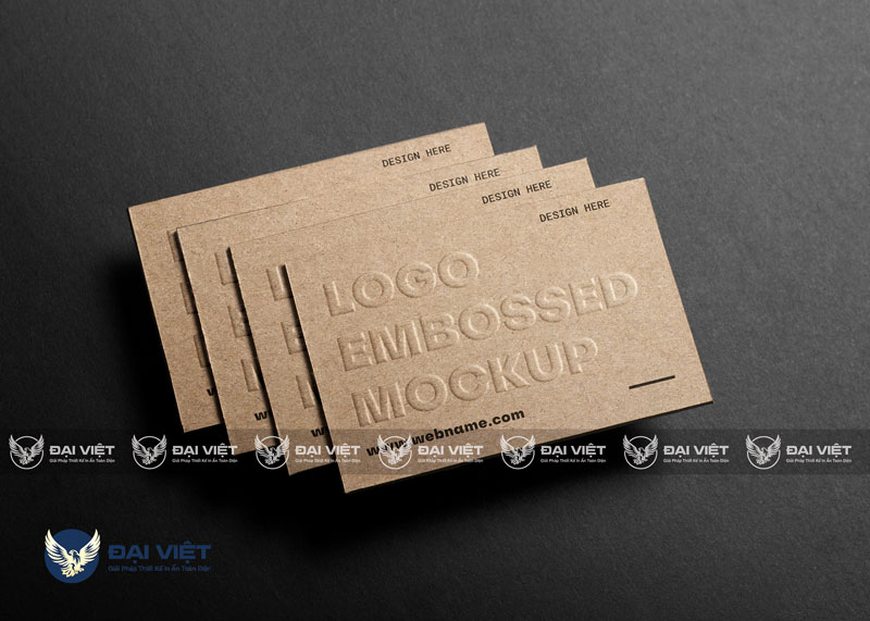in name card dập nổi