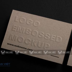 in name card dập nổi