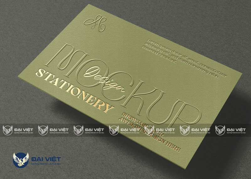 in name card dập nổi