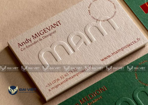 in name card giấy kraft
