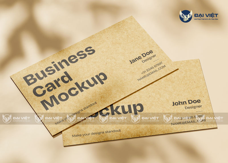 in name card giấy Kraft