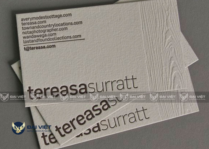 in name card giấy kraft