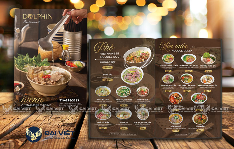 mẫu menu nhà hàng đẹp