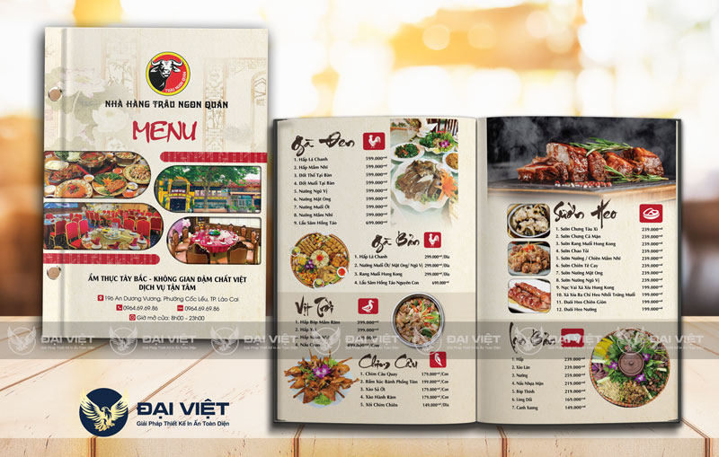 mẫu menu nhà hàng đẹp