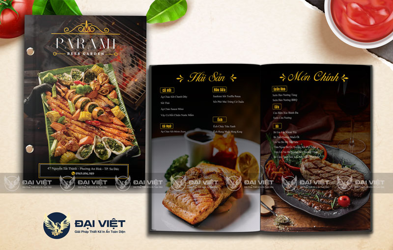 mẫu menu đơn giản đẹp
