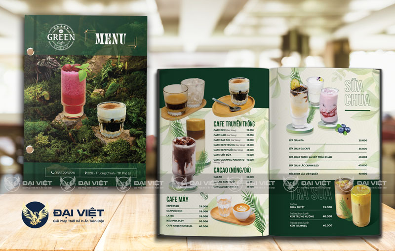 mẫu menu cafe